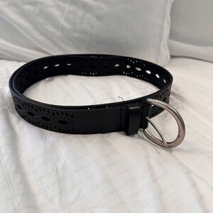 Lucky Brand Black Leather Belt (women's L)